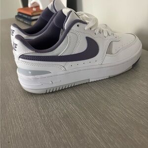 Nike Kids White and Purple Sneakers